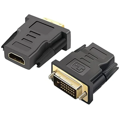 Image of Pjp Electronics Gold Plated DVI Male to HDMI Female Adapter Converter 24+1 Pin D 19 1080p Full HD (2 Pack)