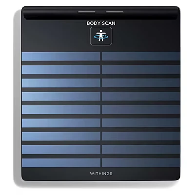 Image of WITHINGS Body Scan Connected WiFi Scale to Improve Your Health, BIA Personal Scale, Composition Analysis, Fat, Muscle Mass, Water Percentage, Electrocardiogram, Black