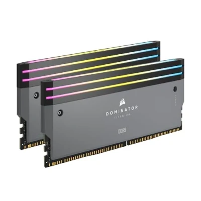 Image of CORSAIR DOMINATOR TITANIUM DDR5 RGB Light Enhancement Kit 2x Modules 0GB RAM iCUE Compatible Grey