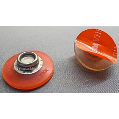 Image of Snad Pack of 2 YKK fastener self adhesive awning canopy stud (25mm clear flexi stud)