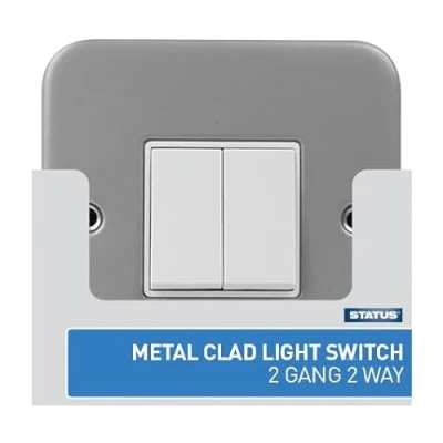 Image of STATUS: Metal Clad Light Switch (2 gang 2 way) / S2G2WMCLSX5