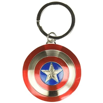 Image of Marvel Avengers 2 Captain America Shield Pewter Key Ring