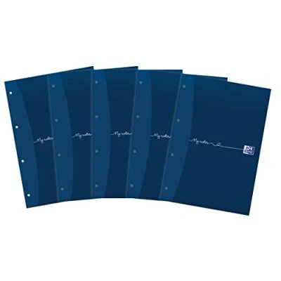 Image of My Notes A4 Card Cover Headbound Refill Pad Ruled with Margin 160 Page, 5 Pads