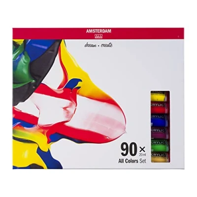 Image of Amsterdam Standard Series Acrylic Paint Set Complete Trial (90 x 20 ml Tubes) All Colors