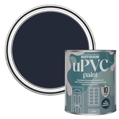 Image of Rust Oleum Blue uPVC Door and Window Paint in Satin Finish Odyssey 750ml
