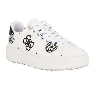 Image of GUESS Women&#039;s Denesa Sneaker, White 148, 4 UK