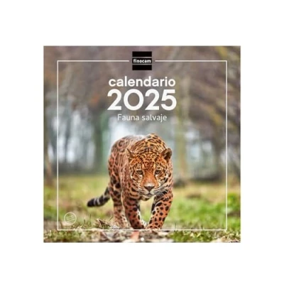 Image of Finocam Calendar Wall Pictures 30x30 to Write 2025 Month View January December (12 months) Wild Fauna Español