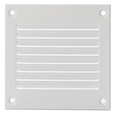 Image of LIRAST 100x100mm Vent Cover White 4x4 inch Wall with Insect Mesh Round Ceiling Soffit Vents External Metal Ventilation Grilles Air Covers for Walls