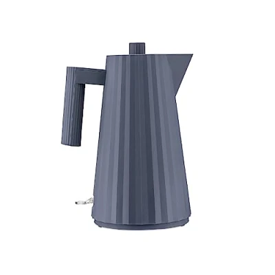 Image of Alessi Plissé MDL06 G/UK Electric Kettle in Thermoplastic Resin, English Plug 2400W, 170 cl, Grey