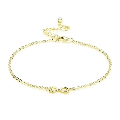 Image of Philip Jones Gold Plated Infinity Anklet Created with Zircondia® Crystals