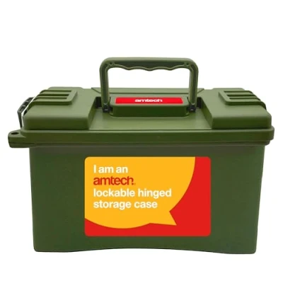 Image of Amtech N0155 Lockable Toolbox, Weather Resistant and Waterproof Storage Case with Twin Locking Points 4Kg / 4.7L Capacity