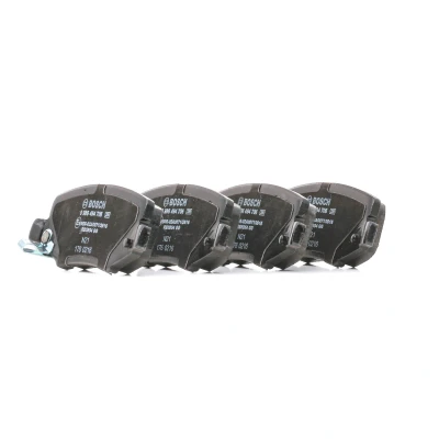Image of 68003776AA Brake pad set BOSCH 0 986 494 706 Low Metallic with acoustic wear warning anti squeak plate JEEP: WRANGLER 3, Cherokee IV