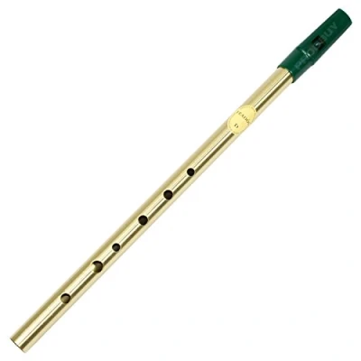 Image of Feadog Brass D Irish Tin Penny Whistle Traditional Musical Woodwind Instrument