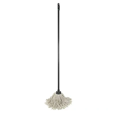 Image of JVL Pure Cotton Traditional String Floor Mop, Grey/Turquoise