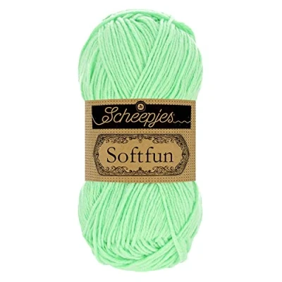 Image of Scheepjes Softfun 2640 Mint Yarn 1x50g