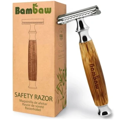 Image of Bamboo Safety Razor Razors for Men and Women Double Edge Fits All DE Blades Eco Friendly Reusable Classic Bambaw
