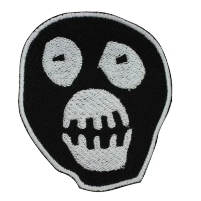 Image of Boosh Black Face Logo Embroidered Iron on Patch Sew Badge Applique for Clothes