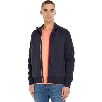 Image of Tommy Hilfiger Men&#039;s Cardigan with Zip, Blue (Desert Sky), L