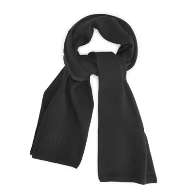 Image of DKNY Women&#039;s Warm Debossed Scarf Fashion, Black, One Size