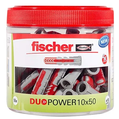 Image of fischer 541921 Can dowels, Gray, DUOPOWER 10x50 Dose (55)