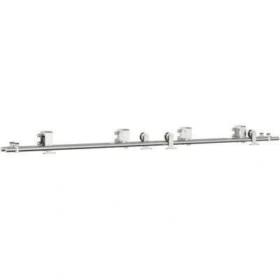 Image of Sliding Door Hardware Kit 200 cm Stainless Steel Silver Vidaxl