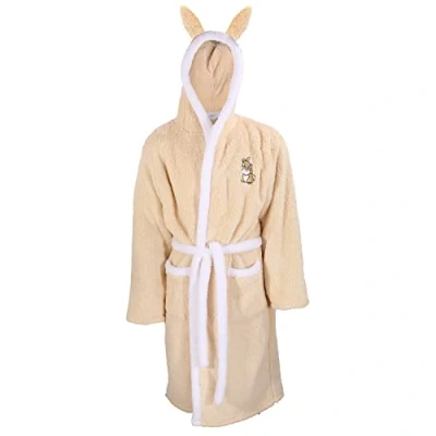 Image of Disney Womens Bambi Dressing Gown Supersoft Fleece Miss Bunny Robe Cream S M
