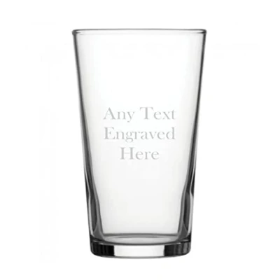 Image of 1stclassgifts [Custom] Personalised Conical Pint Glass in Silk Lined Gift Box Christmas Birthday Wedding Best Man Any Text Engraved.…