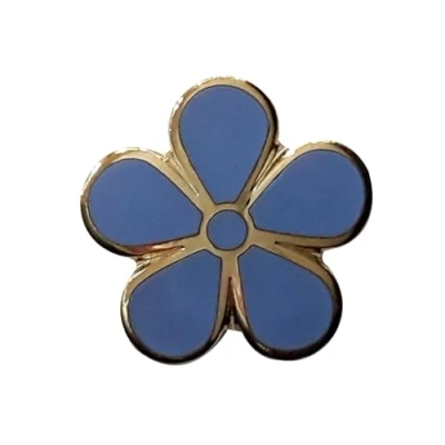 Image of Masonic Enamel Forget Me Not Gold Lapel Pin LP168 Medium