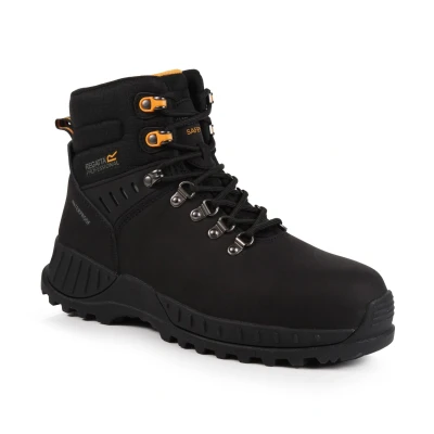 Image of Regatta Professional Men&#039;s Grindstone Waterproof Safety Boots Black, Size: UK 9.5