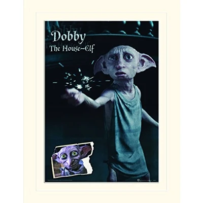 Image of Pyramid International Harry Potter (Dobby) Mounted Print Memorabilia 30 x 40cm, Paper, Multicoloured, 40 1.3 cm