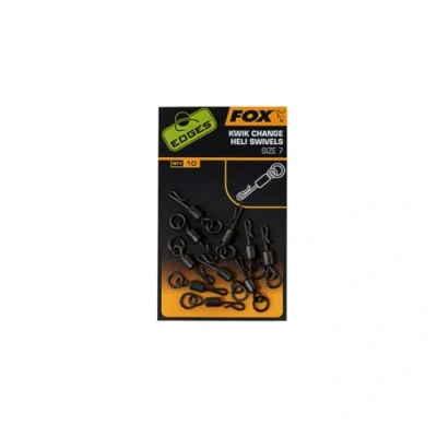 Image of Fox Edges Kwik Change Heli swivels Size 7 Fishing