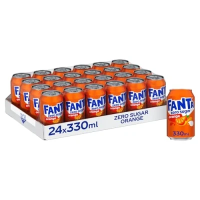 Image of Fanta Can Orange Zero 330 ml (Pack of 24)