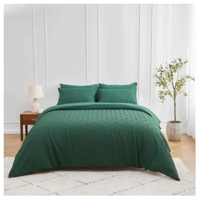 Image of Lions King Size Duvet Cover Soft Green Bedding Sets with Pillowcase, Microfibre Polyester Reversible Quilt Covers, Easy Care Machine Washable, 230x220cm