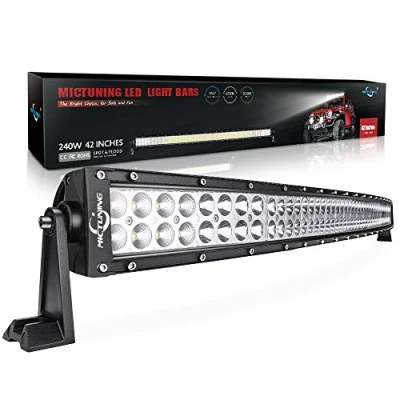 Image of MICTUNING Curved LED Light Bar 42 Inch 240W Chip Combo Beam Work for Offroad Tuck Trailer Auto Motor Boat 4WD 4x4 SUV ATV Off Road, Jeep ect