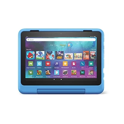 Image of Amazon Kid Friendly Case for Fire HD 8 tablet Only compatible with 12th generation (2022 release), Cyber Sky