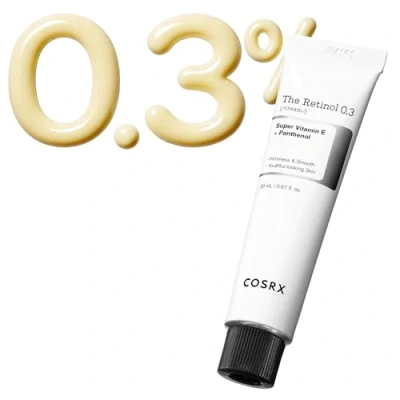 Image of COSRX Retinol 0.3% Cream, 0.67 Oz, Anti aging Eye &amp; Neck Cream with Retinoid Treatment to Firm Skin, Reduce Wrinkles, Fine Lines, Signs of Aging, Gentle Daily Korean Skincare