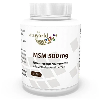 Image of Vita World MSM 500Mg 100 Capsules Made in Germany