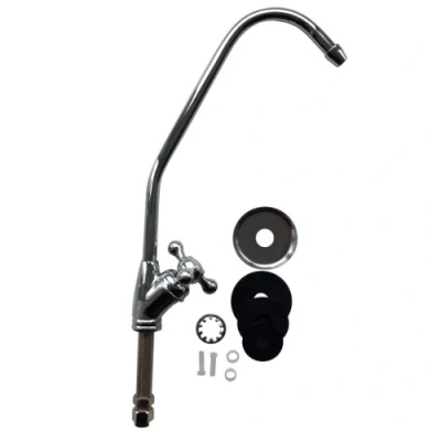 Image of Chrome Swivel Faucet Tap for Reverse Osmosis RO Drinking Water 1/4&quot; 6mm tubing