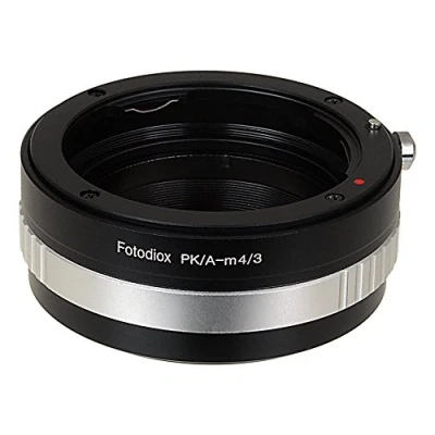 Image of Fotodiox Lens Mount Adapter with Aperture Dial, Digital Pentax AF to MFT Micro 4/3 Four Thirds System Camera Adapter, for Olympus Pen E PL1, P2, Panasonic Lumix DMC G1, G2, GH2, GF1, GH1 G10