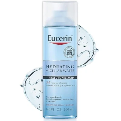 Image of Eucerin Hydrating 3 in 1 Micellar Water, Formulated with Hyaluronic Acid, 6.8 Fl Oz Bottle