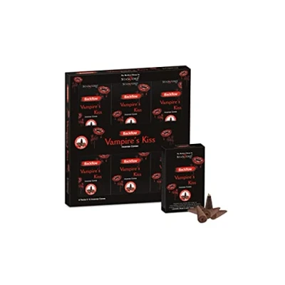 Image of Stamford 37484 Vampire Kiss Incense Backflow, 12 Cones x 6 Packs, Black, One Size