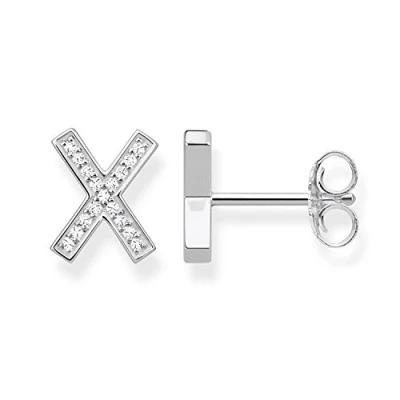 Image of Thomas Sabo Women Ear studs 925 Sterling Silver Zirconia White H1952 051 14