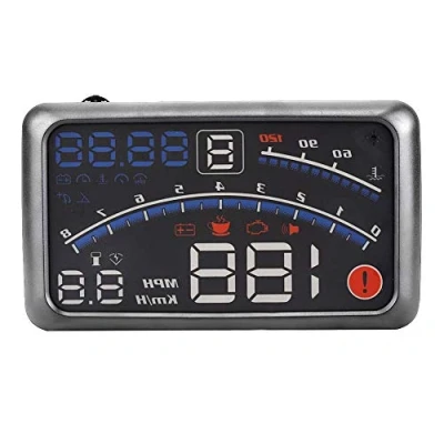 Image of Keenso 5.5&quot; Universal Hud Heads Up Display, Alarm Speedometer Car F4 KMH MPH Over Speed Windshield Projection Film 12V for Cars &amp; Other Vehicles
