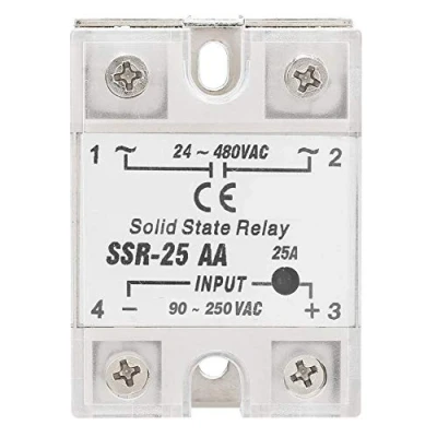 Image of Akozon Solid State Relay SSR 25 AA 25A Module AC Input 90 250V Output 24 480V