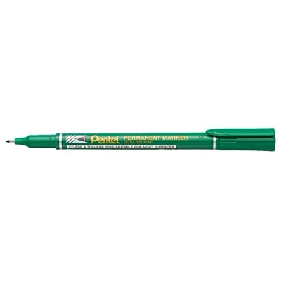 Image of Pentel Extra Fine Permanent Marker Green Pack of 12