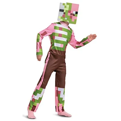 Image of Kids&#039; Mine Craft Zombie Pigman Halloween Costume (Large 10/12)