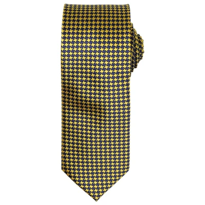 Image of Premier Unisex Puppytooth Tie (Gold) One Size