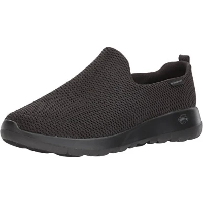Image of Skechers Men&#039;s Go Max Athletic Air Mesh Slip on Walking Shoe Sneaker, Black, 15 UK