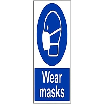 Image of V Safety Eco Friendly Mandatory PPE Wear Masks 200 x 300 mm Sign