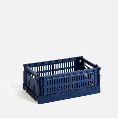 Image of HAY Colour Crate S Transport Box Recycled Polypropylene Dark Blue